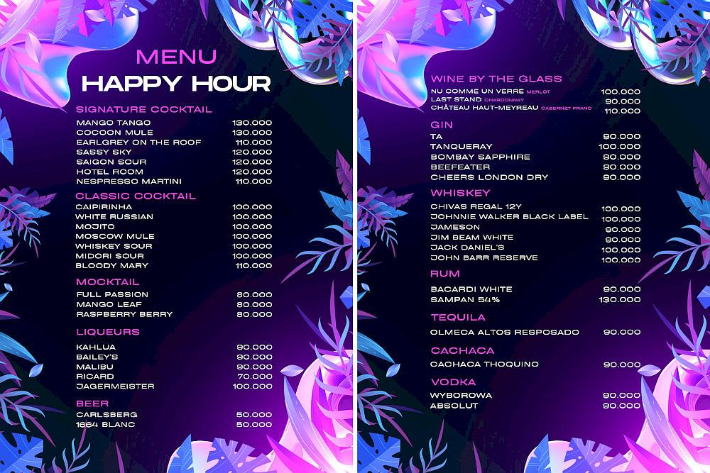 The menu is quite diverse, from signature cocktails to Tequila
